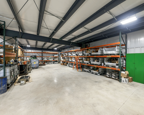 custom metal building with loading docks
