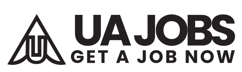 UA Jobs logo with stylized “UA” icon and slogan “Get a Job Now”