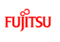 Red Fujitsu logo on a white background