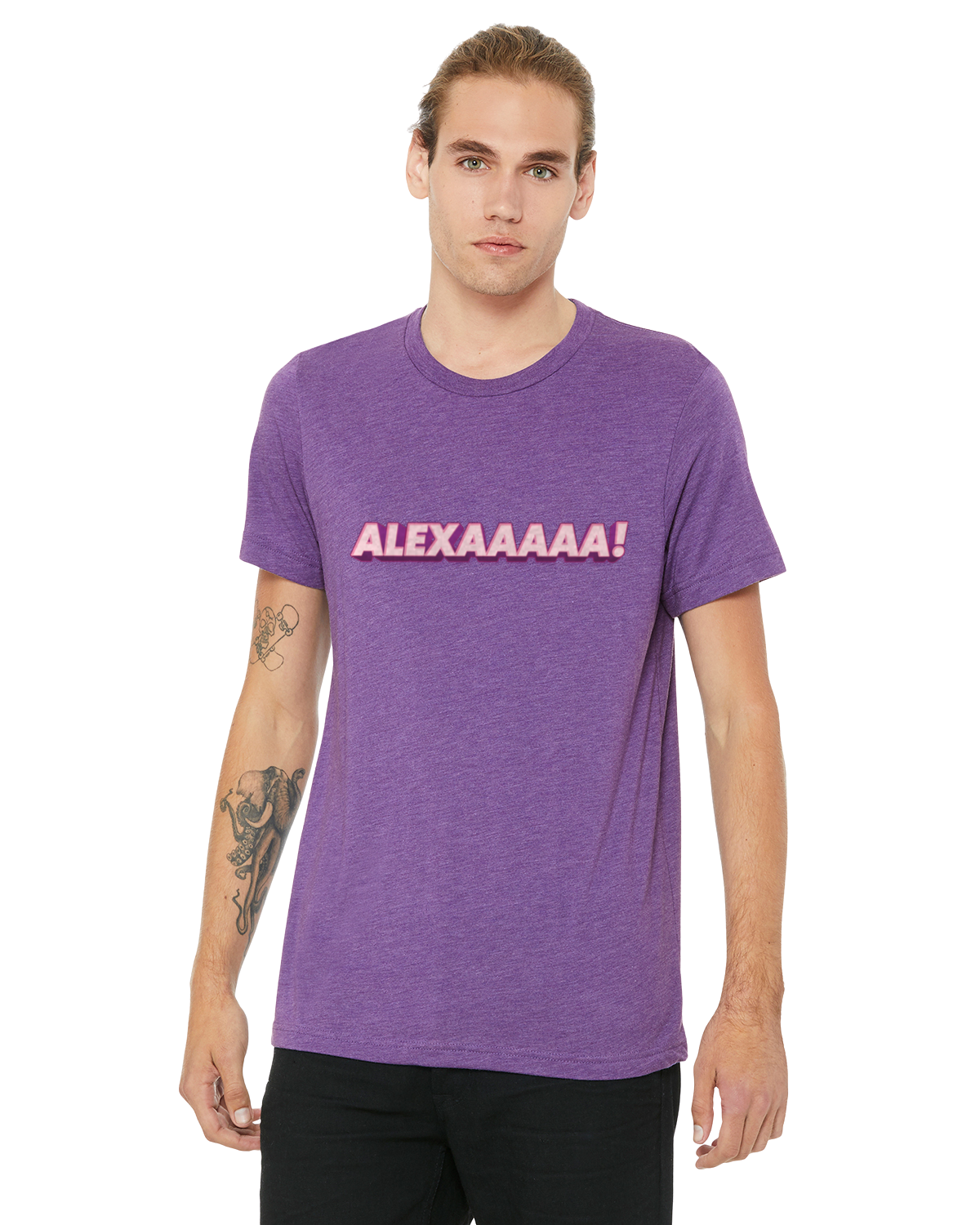 Alexaaaaa Phrase T-Shirt - Purple