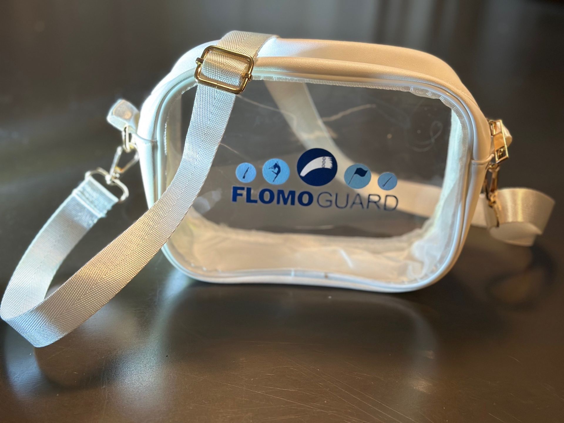 Flomo Guard Clear Crossbody Zippered Bag/Strap