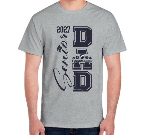 Flomo Guard Senior Dad 2027 Gray T-Shirt (NON-customized)