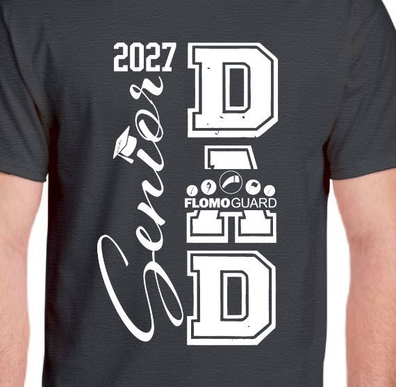 Flomo Guard Senior Dad 2027 Navy T-Shirt (NON-customized)