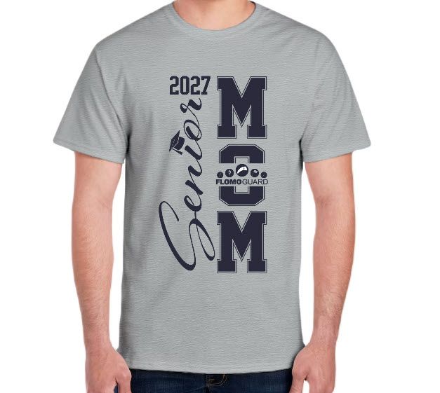 Flomo Guard Senior Mom 2027 Gray T-Shirt (NON-customized)