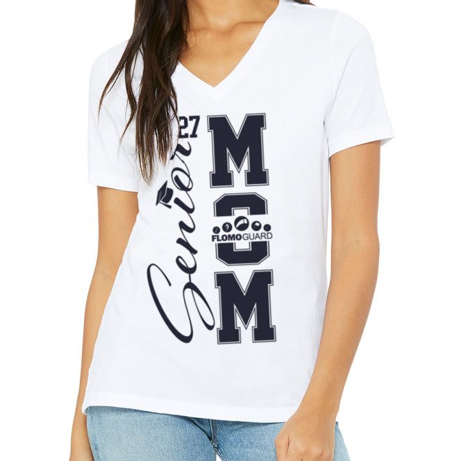 Flomo Guard Senior Mom 2027 V-Neck T-Shirt (NON-customized)