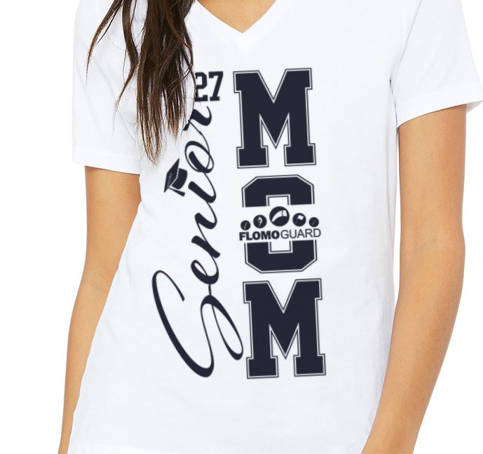 Flomo Guard Senior Mom 2027 V-Neck T-Shirt (NON-customized)