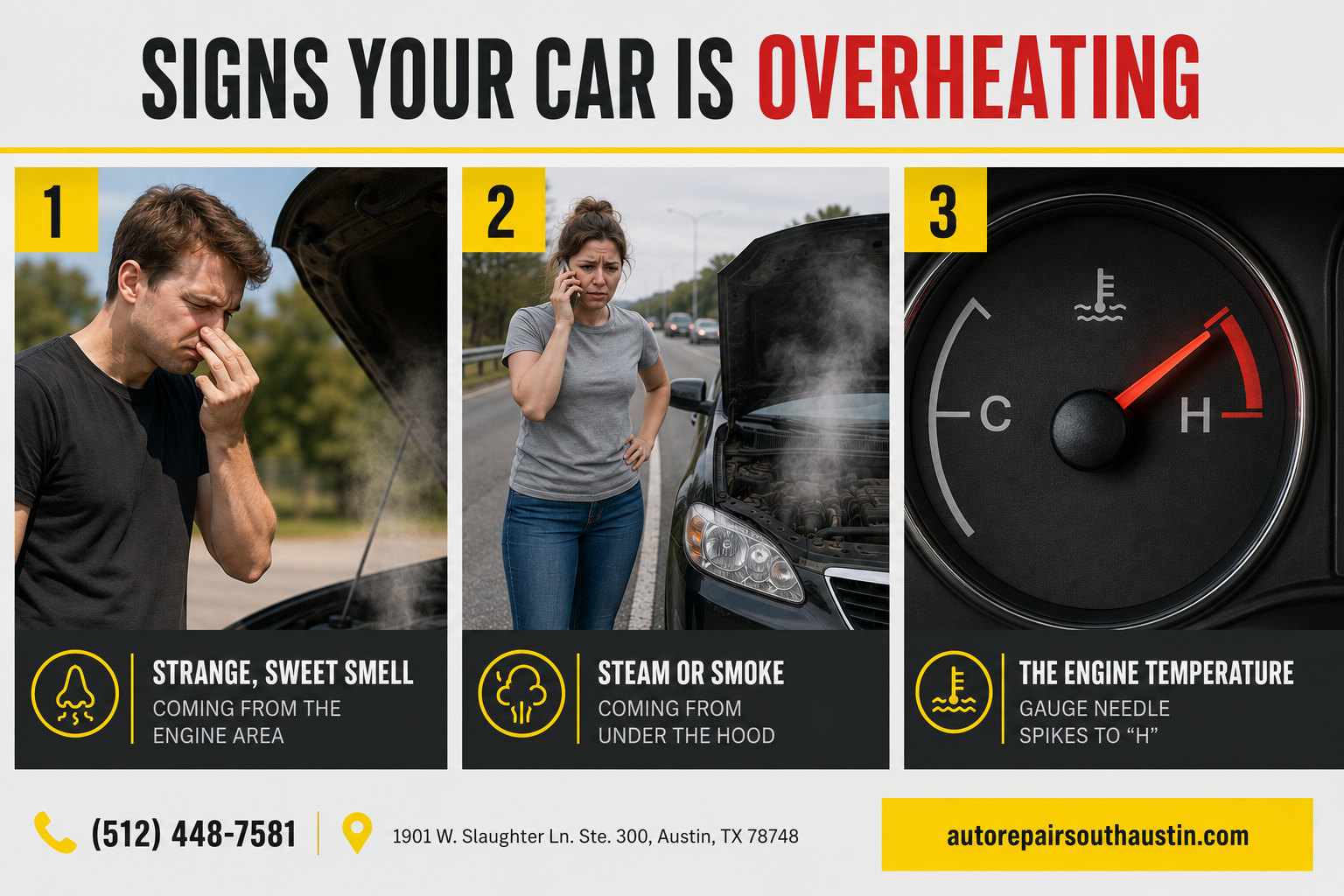 If your car is overheating look for these signs