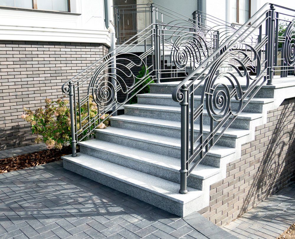 Newly Installed Iron Railings
