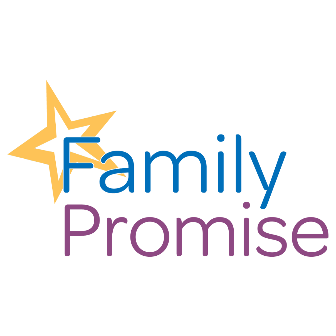 Logo of Family Promise, with a gold star and blue and purple text.