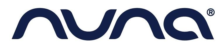 Nuna logo in dark blue ; the word "nuna" written in a stylized font with a registered trademark symbol.