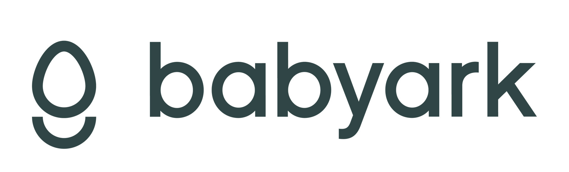 Logo: a dark teal egg shape above the word "babyark" in a sans-serif font.