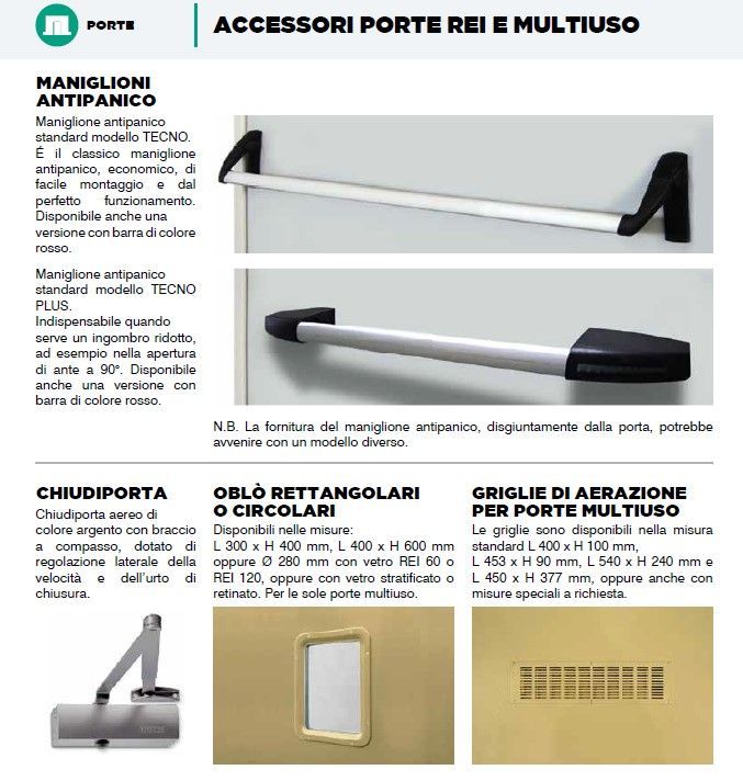 maniglie porte tecniche REI Fea Trade Pistoia