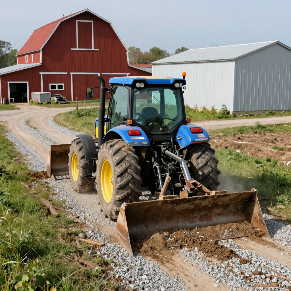 Driveway Services St. Joseph MO by D&G Construction LLC on a farm driveway