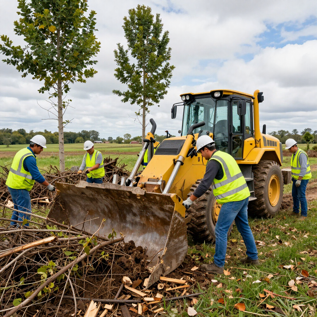 Land Clearing Services Cameron MO by D&G Construction LLC clearing brush