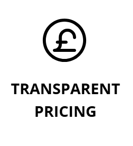 Icon of a pound sterling symbol in a circle, text reads 