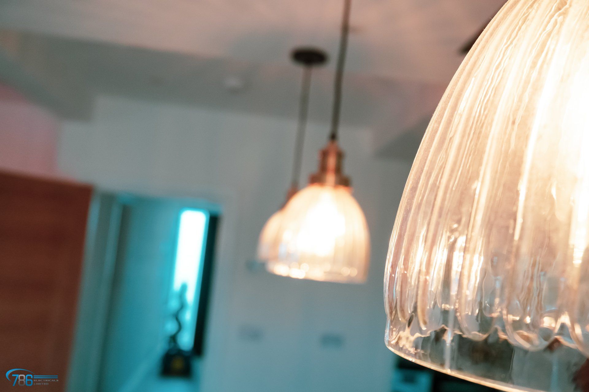 Decorative downlights installed by electrical contractor