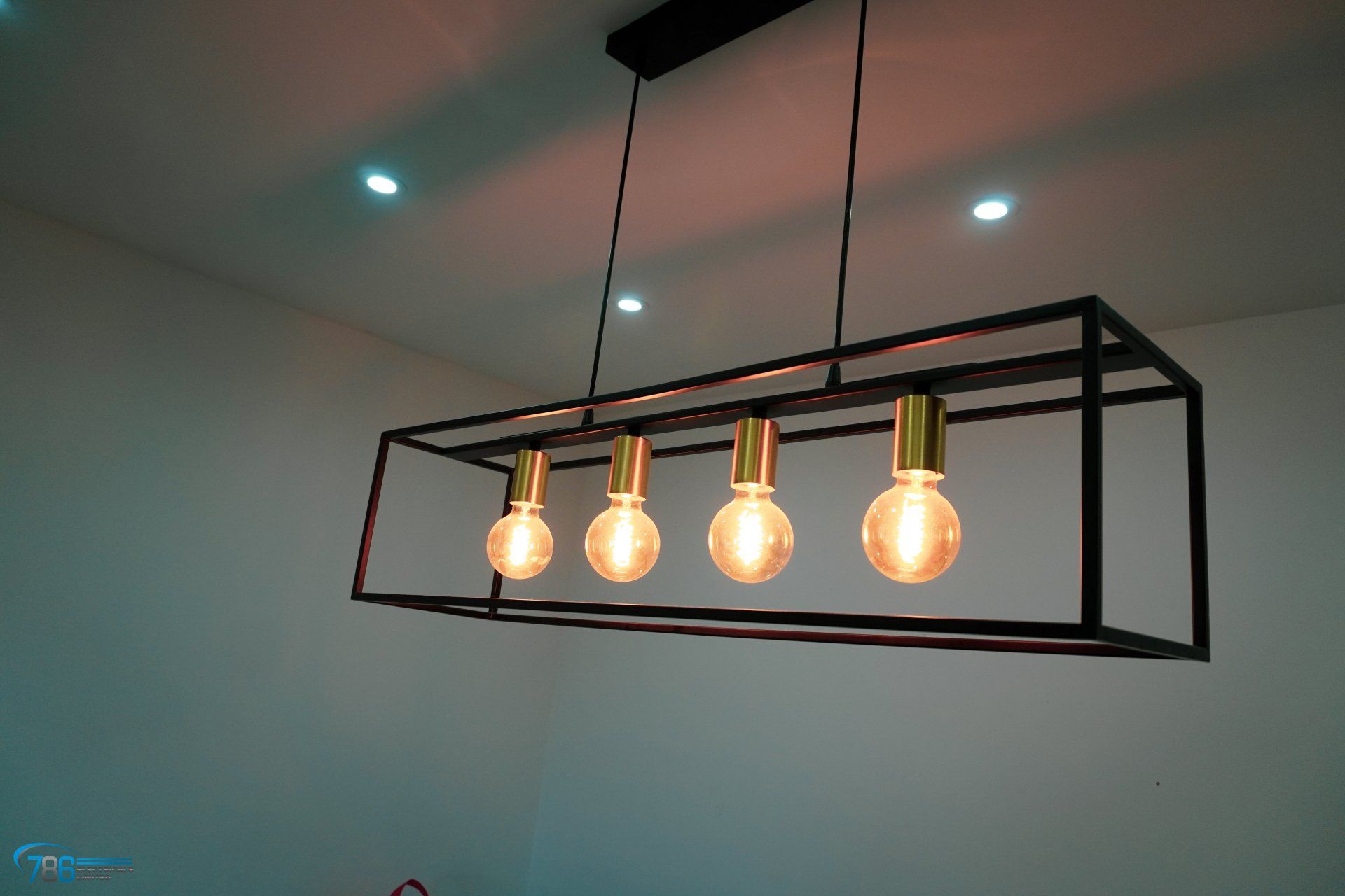 Installation of Modern Lighting by electrical contractor