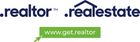 Logo with the words “.realtor” and “.realestate” with a green button that says “www.get.realtor”.