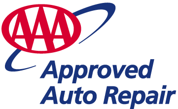 AAA Approved Auto Repair logo in red and blue on a white background