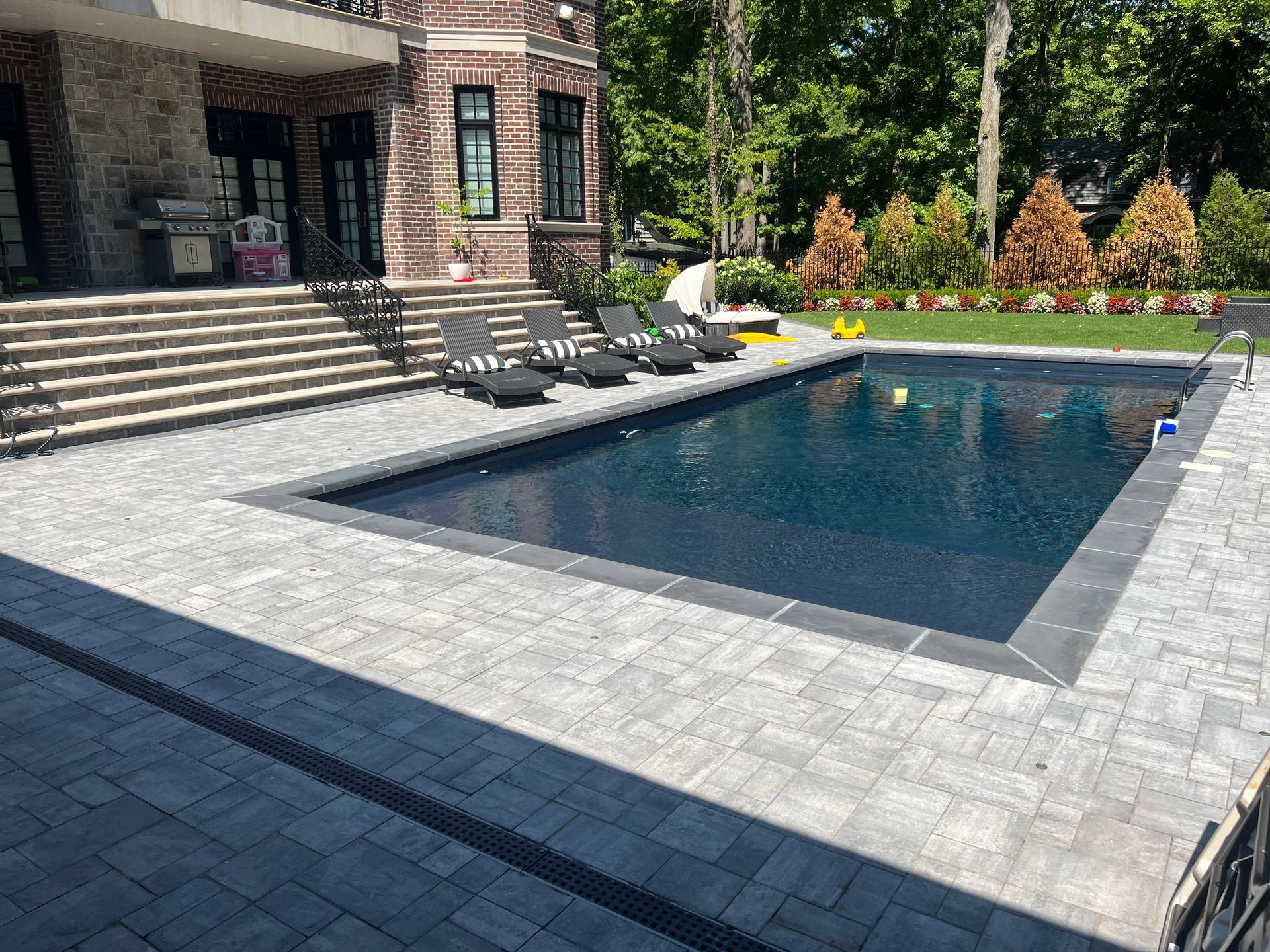 Beautiful Pool — Staten Island, NY — J. Molfino Masonry
