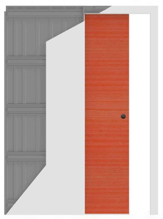 Controtelaio per porta scorrevole ad anta doppia su cartongesso