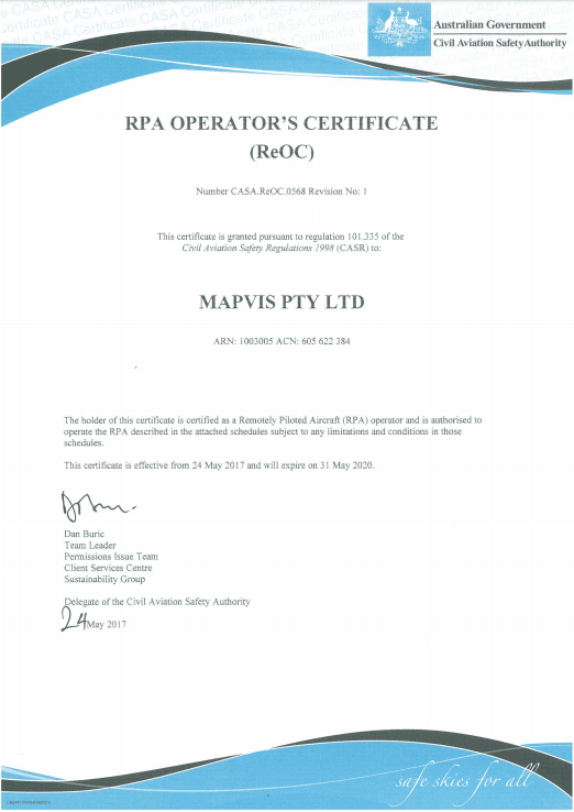 RPA Operator's Certificate
