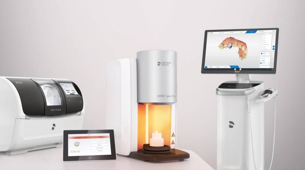 Sistema Chiarside Sirona dentlply. Abbiamo Scanner intraorale, Fresatore, Forno per sinterizzazione 