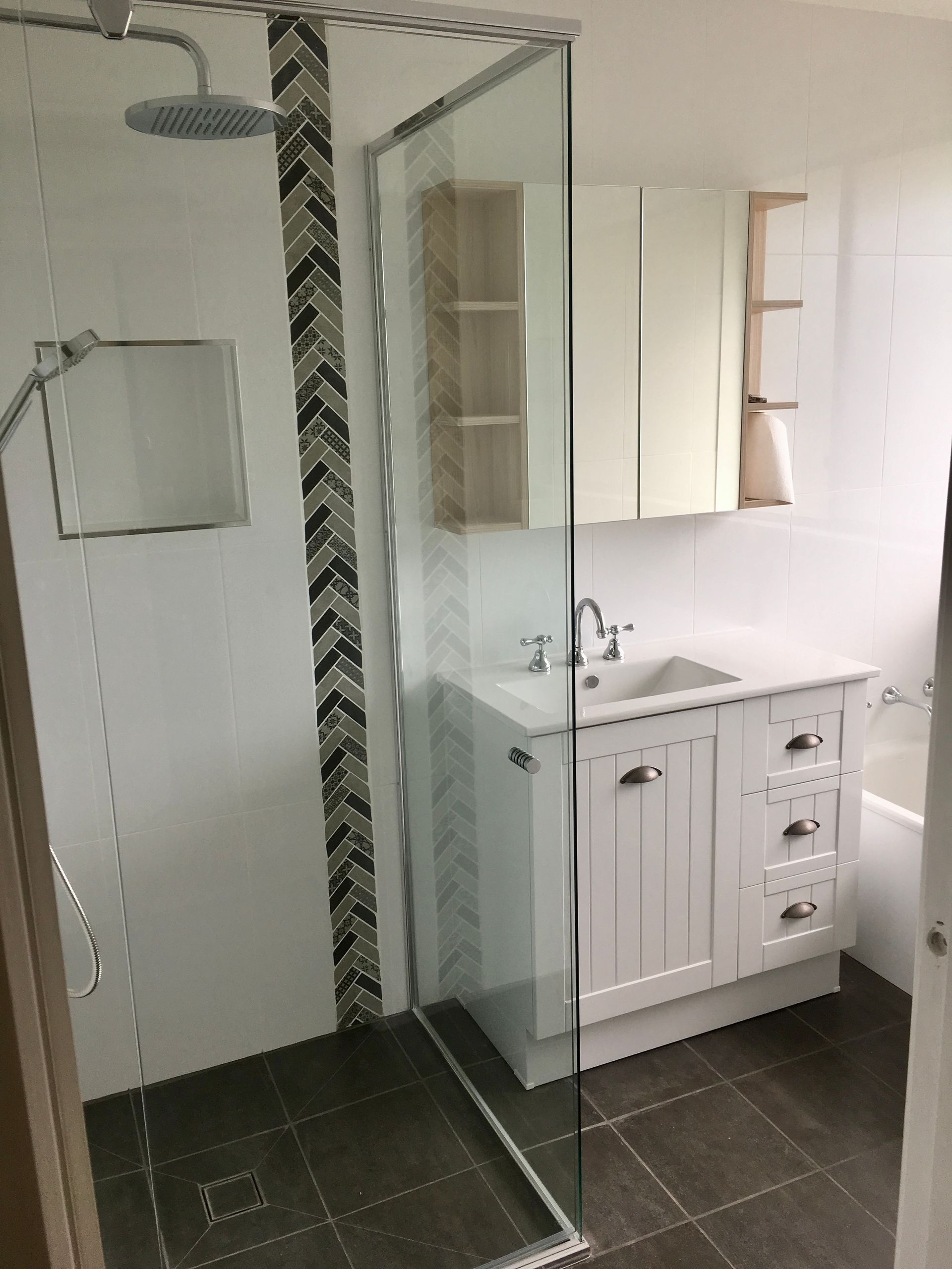 A Bathroom with Shower and Bathtub — P & M Maintenance Building Services in Belconnen, ACT
