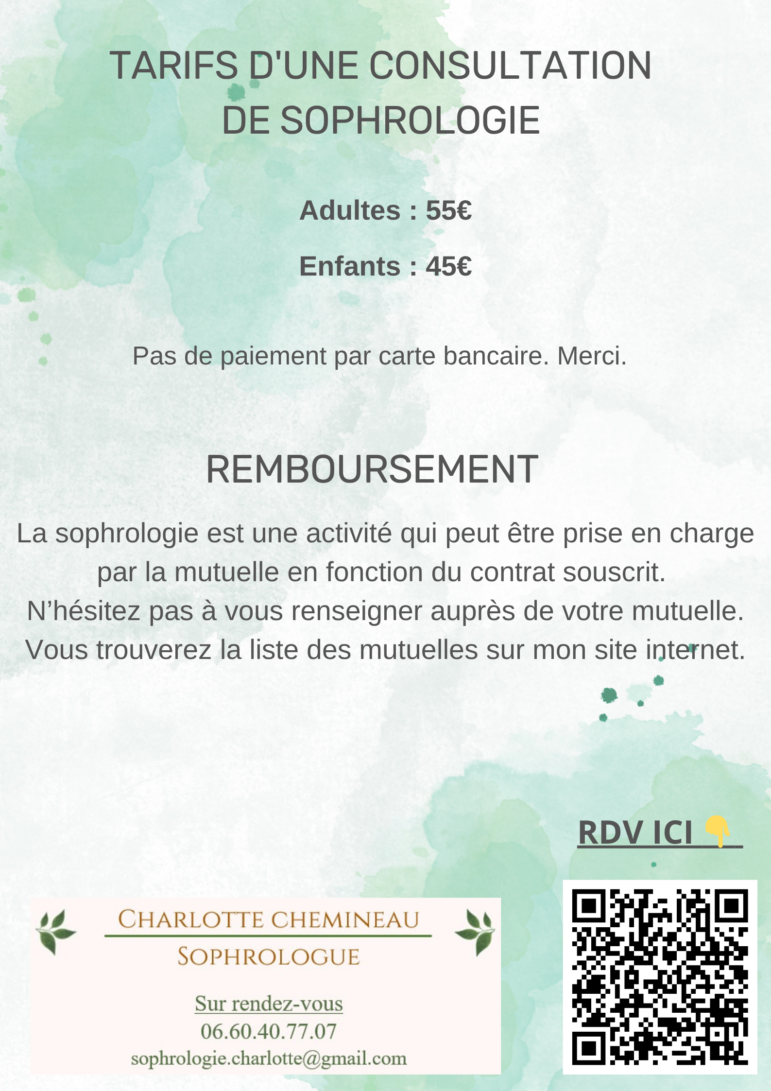 Les tarifs en sophrologie