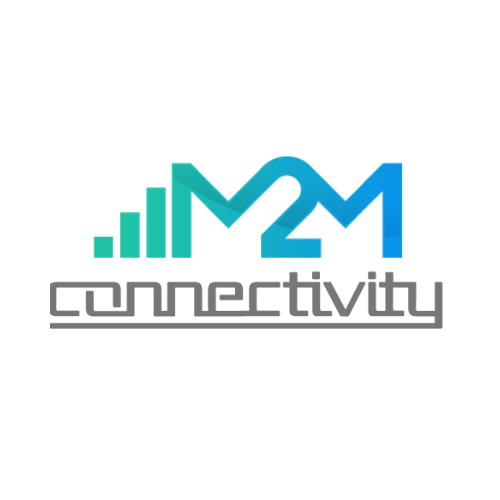 Een logo voor een bedrijf genaamd m2m connectiviteit