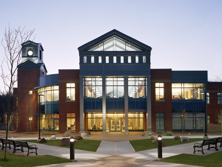 A large building with a clock tower on top of it