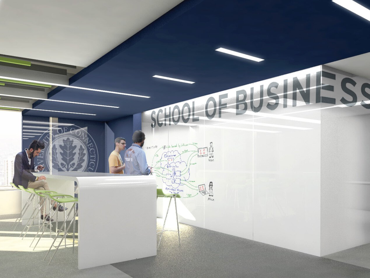An artist 's impression of the school of business