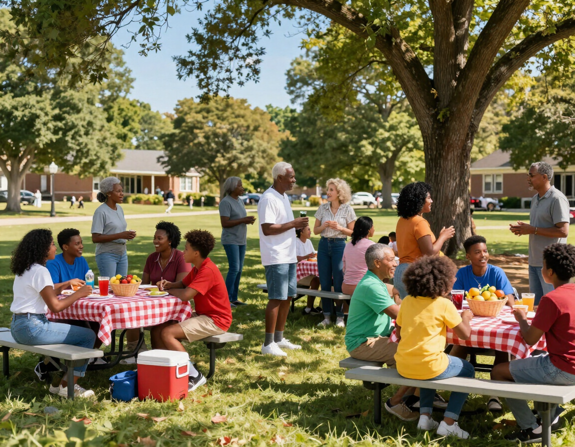 Church picnic outdoor fellowship