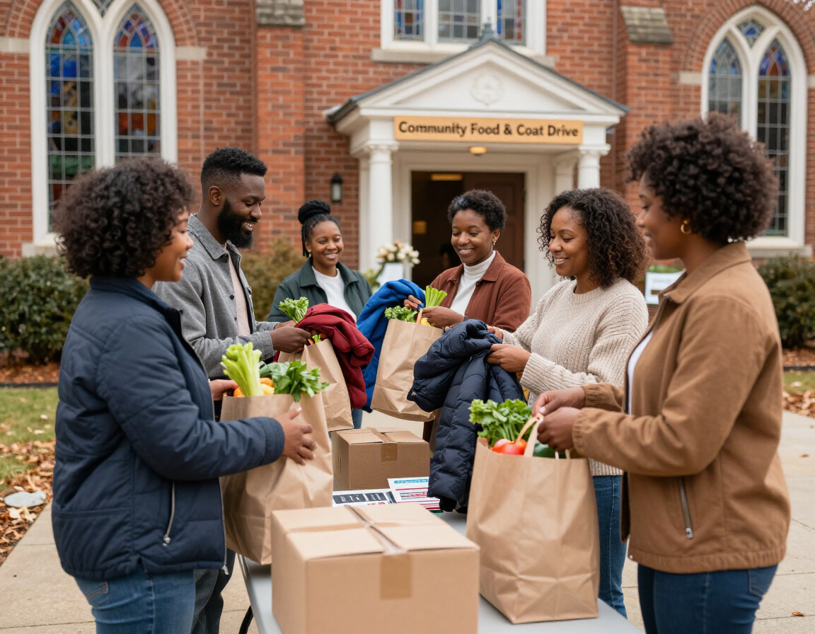 Community food pantry drive