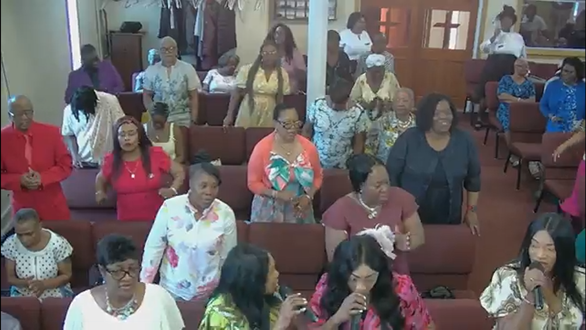 Congregation in joyful worship at Glenway Church
