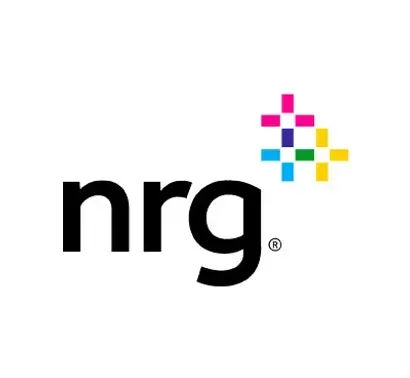 NRG logo: black text