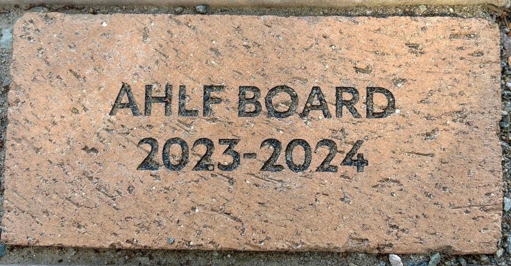Brick with text 
