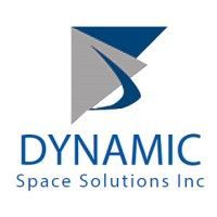 Logo for Dynamic Space Solutions Inc. featuring a stylized blue and gray graphic with the company name below.