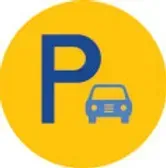 Parking sign: Blue
