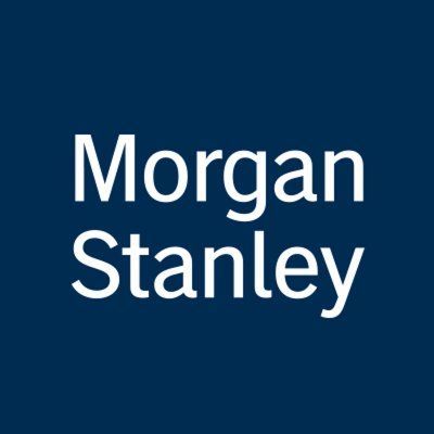 Morgan Stanley logo on a dark blue background. White text.