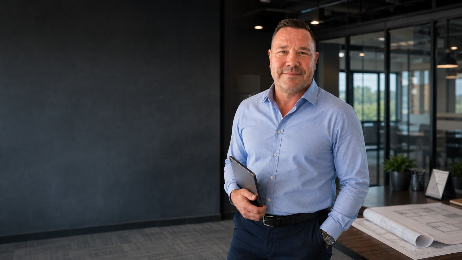 James Corrigan, Managing Director of 247 Asbestos Services James Corrigan, Managing Director of 247 Asbestos Services, in a professional office environment