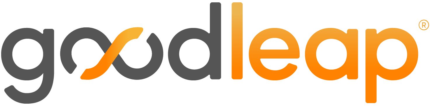 GoodLeap logo in gray and orange text with linked orange and gray loop symbol.