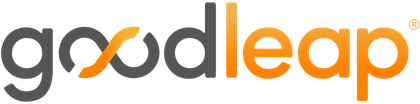 GoodLeap logo in gray and orange text with linked orange and gray loop symbol.