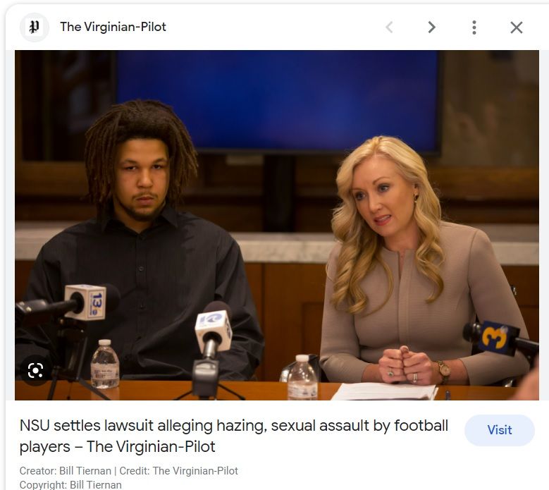 Diane Toscano Settlement NSU Lawsuit Title IX Harassment Sexual Assault Hazing College Football