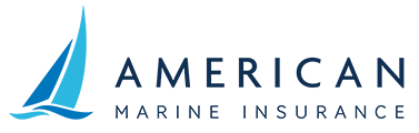 American Marine Insurance logo with blue sailboat icon and navy text on white background