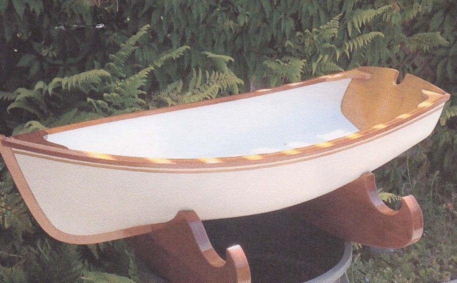 Wooden boat display