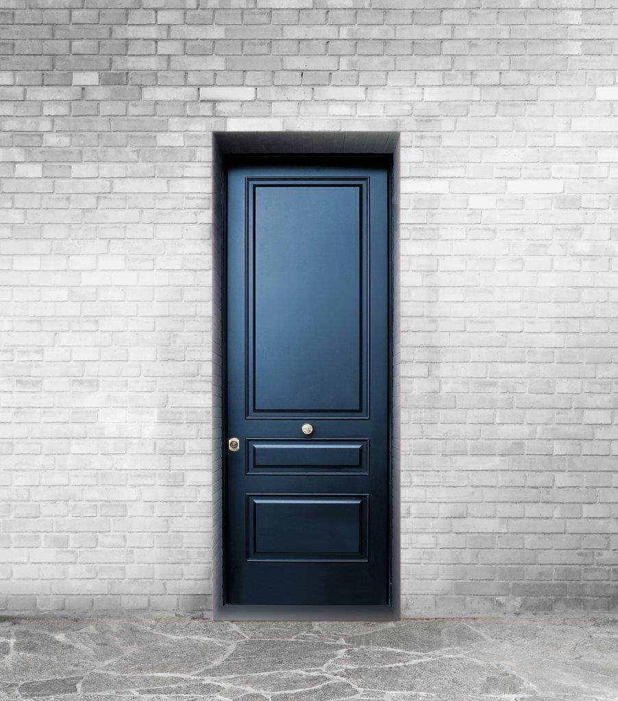 Porta blindata nera