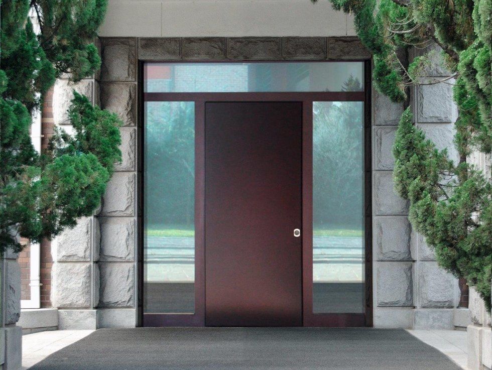 Porta blindata con vetro