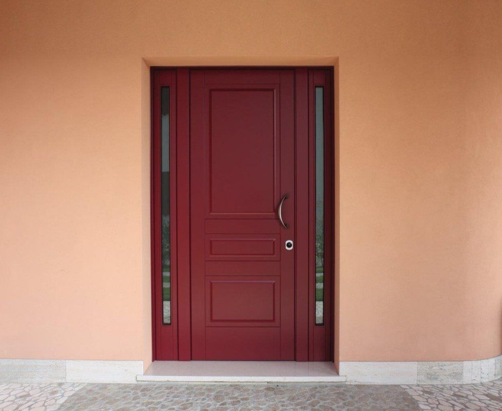 Porta blindata rossa