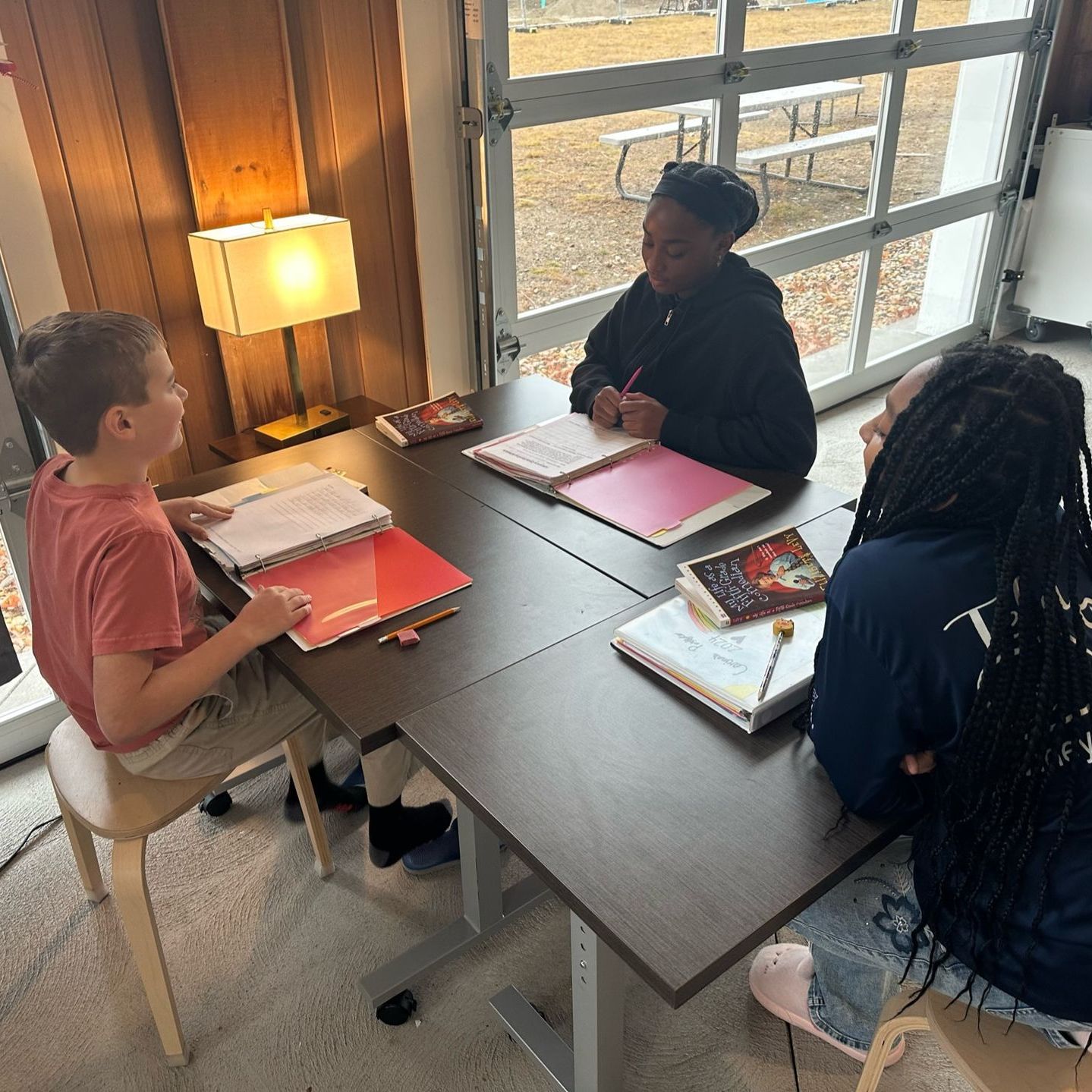 A group of montessori students in the classroom